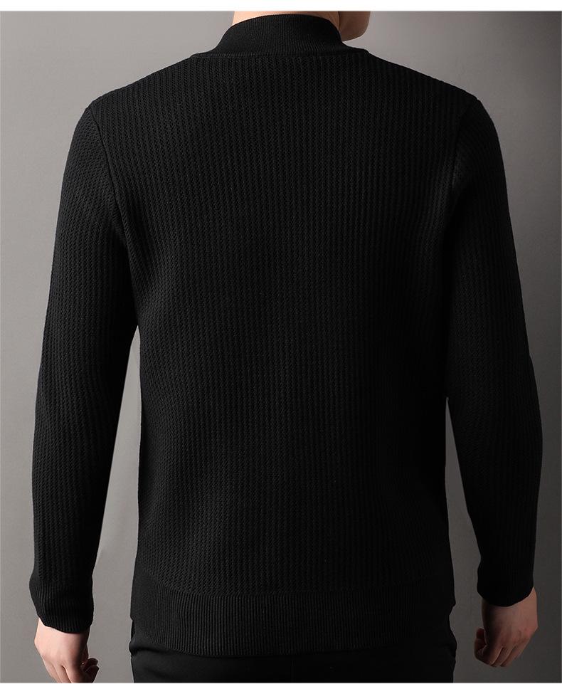 Men's Trendy Wool Knit Cardigan – Single-Breasted, Long Sleeve, Autumn/Winter Fashion Sweater