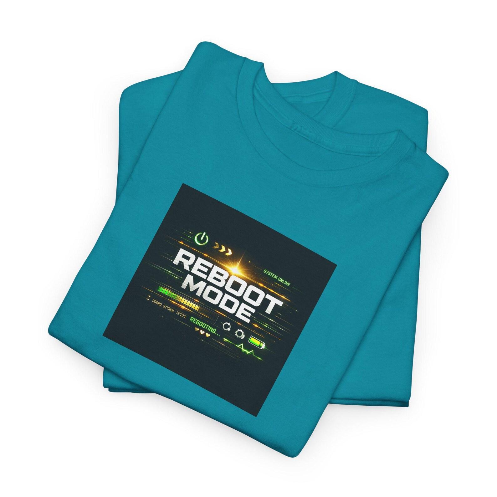 Reboot Mode Tee | Tech Graphic Retro Computer Shirt M