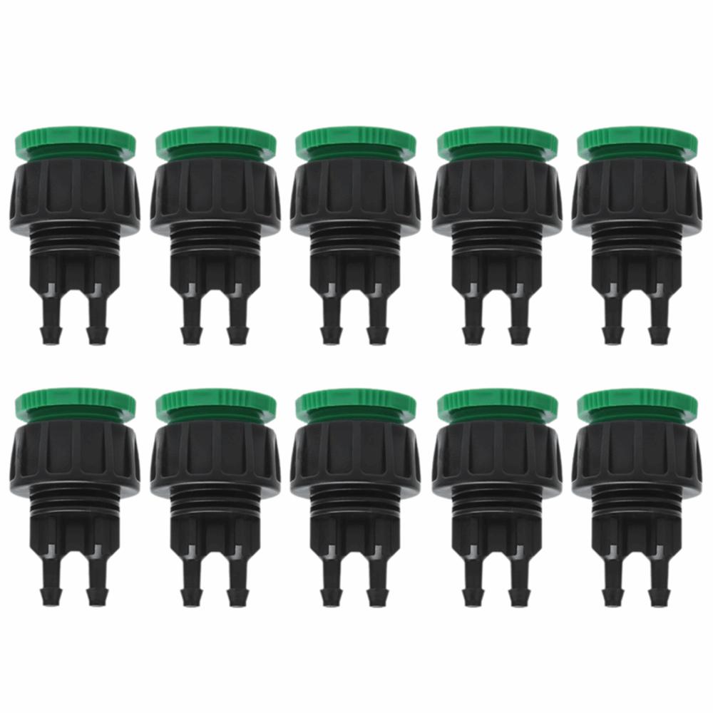 10Pcs ABS Quick Connector G1/2 and G3/4 Thread Garden Tap Adapter  Vegetable Garden Irrigation
