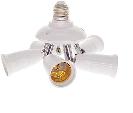 4 Socket E27 Lamp Holder Adapter Splitter 880W Light Bulb Base Converter