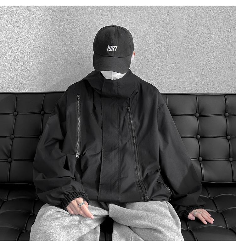 2024 Unisex Waterproof Windbreaker: Black Outdoor Jacket for Autumn & Winter