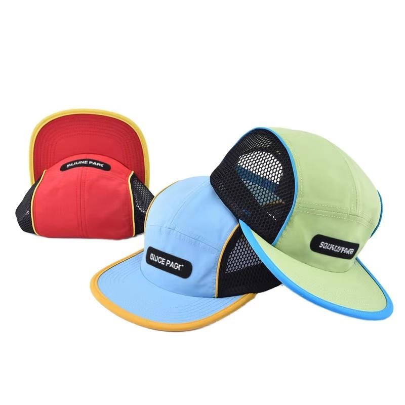 5 Panels Water-Proof & Breathable Camper Hat Unisex Quick Dry Baseball Cap Running Hiking Climbing Light Weight Cap