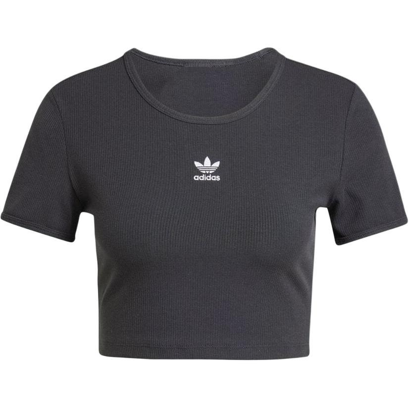 (WMNS) adidas Essentials Rib T-shirt Black Women s IY9664 L
