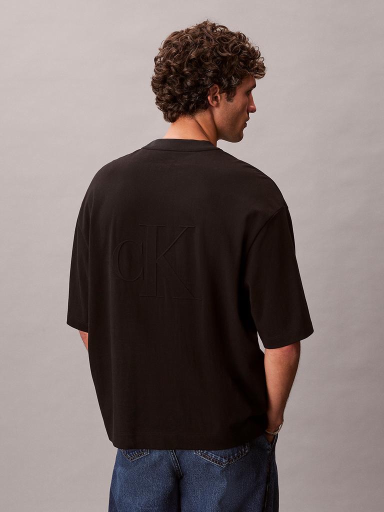 Kaelbinkeullainjin Relaxed Fit Cooling Pique Embossed Short Sleeve T-Shirt 4Rf203G Ub1