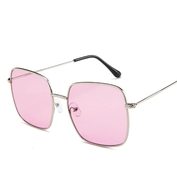 Vintage Oversized Square Sunglasses Women Fashion Metal Alloy Frame Retro Shades Female Sun Glasses Oculos Feminino