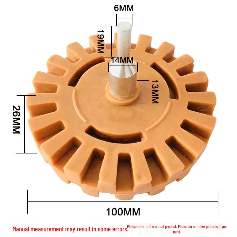 3.5" & 4" Pneumatic Rubber Wheel for Glue, Paint, and Sticker Removal