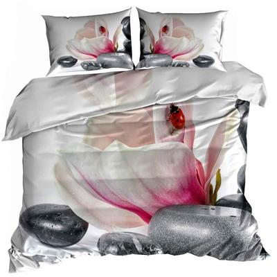 3D Cotton Satin Bedding 160x200cm FLOWER SPA