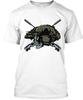 New Tactical Skull With Cross Rifles Art Retro Funny Classic Gift T-Shirt M-3XL