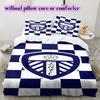 Leeds United Pattern Bedding,Quilt Set Quilt Cover Pillowcase Home Birthday Gift (1*duvet cover+2*pillowcase,without core)