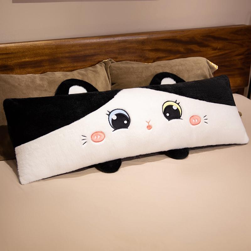 

Новая 60/90см Очаровательная Кошка Плюшевая Длинная Подушка Мультяшная Мягкая Плюшевая Игрушка Декор для Кровати Дивана Идеальный Подарок День Рождения Рождество 60cm черный белый