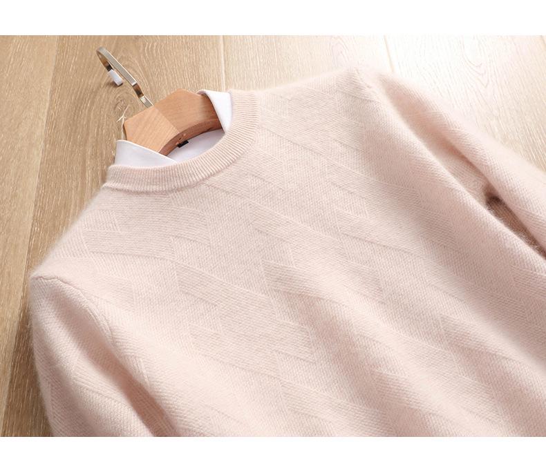 Herren Pullover aus reiner Wolle - Rundhalsausschnitt, lockere Passform für Business, geeignet für Herbst, Frühling & Winter