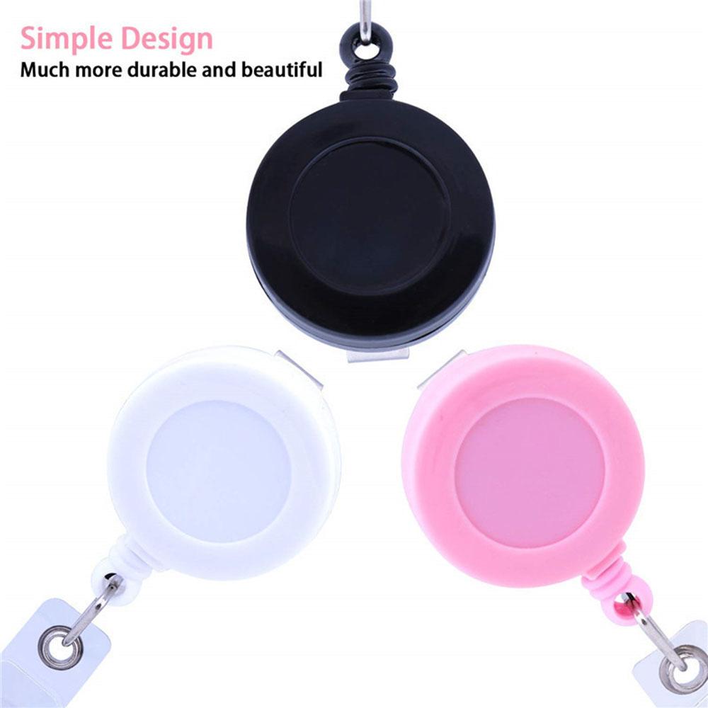 Office Supplies Exhibition Badge Holder ID Name Card Pull Buckle Retractable Badge Reel Badge Clip