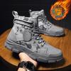 Men's Shoes Cotton Shoes Velvet Winter Warm Camouflage Tooling Boots Sports Casual Wear-resistant Trendy Shoes