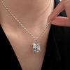 S925 Sterling Silver Korean-Style Olive Bead Clavicle Necklace for Women