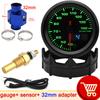AD 52mm Car Water Temperature Gauge 40-140 Celsius 7 Colors Backlight Water Temp Joint Pipe Sensor Adapter Water Unit Sender