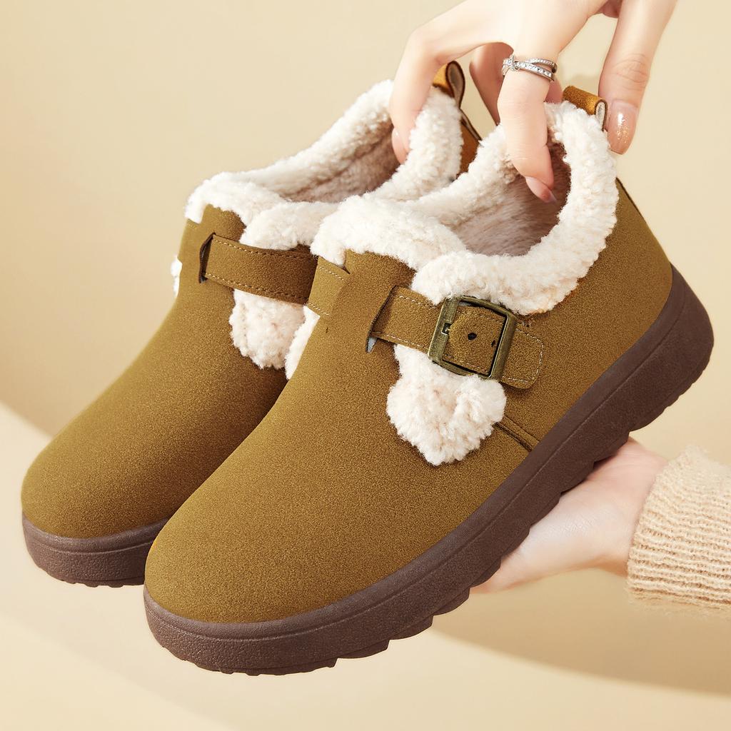 Women's cotton shoes new velvet thickened snow boots fashionable versatile short boots cold-proof and warm women's boots soft-soled cotton boots
