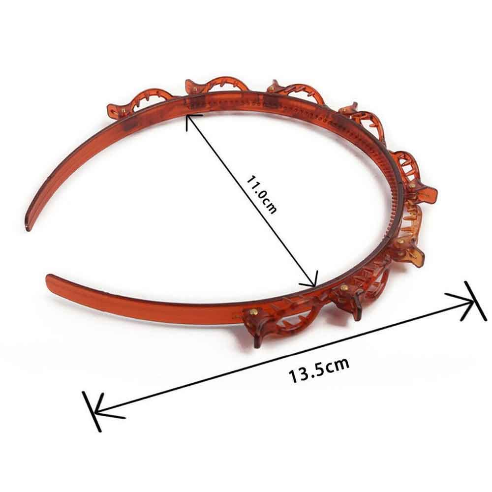 Material Hair Clip Multi-Layer Hollow Woven Twist Plait Headband Double Bangs Hairstyle Hairpin