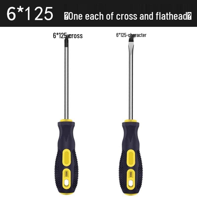 High-Strength Phillips & Slotted Screwdriver Set with Non-Slip Magnetic Handle and Chrome Vanadium for Enhanced Durability.