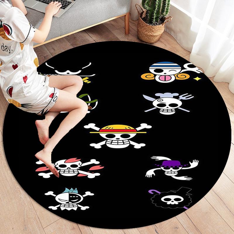 One Piece Round Area Rug Carpet Rug For Living Room Bedroom Sofa Playroom Decor Nonslip Floor Mat
