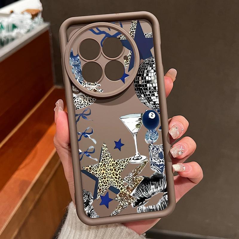 For OnePlus 13 Case Leopard Star Disco Ball Pattern Shockproof Bumper Silicone Cover For OnePlus 15 Nord 5 13R 13T 12R 12 11R 5G