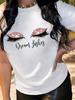 Dream Lashes Graphic T-shirt for Women Glitter Eyes Tee