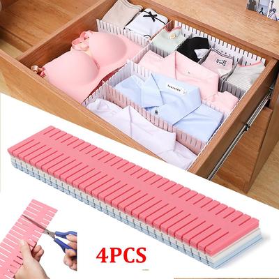 Makeup Clapboard Partition Storage Organizer Plastic Grid Separator Board Extendable DIY Drawer