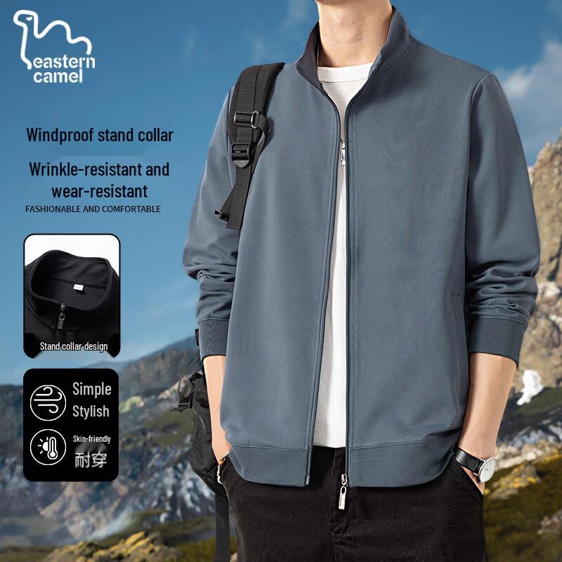 

EASTERN CAMEL Men s Autumn/Winter Stand-Collar Casual Jacket 5XL