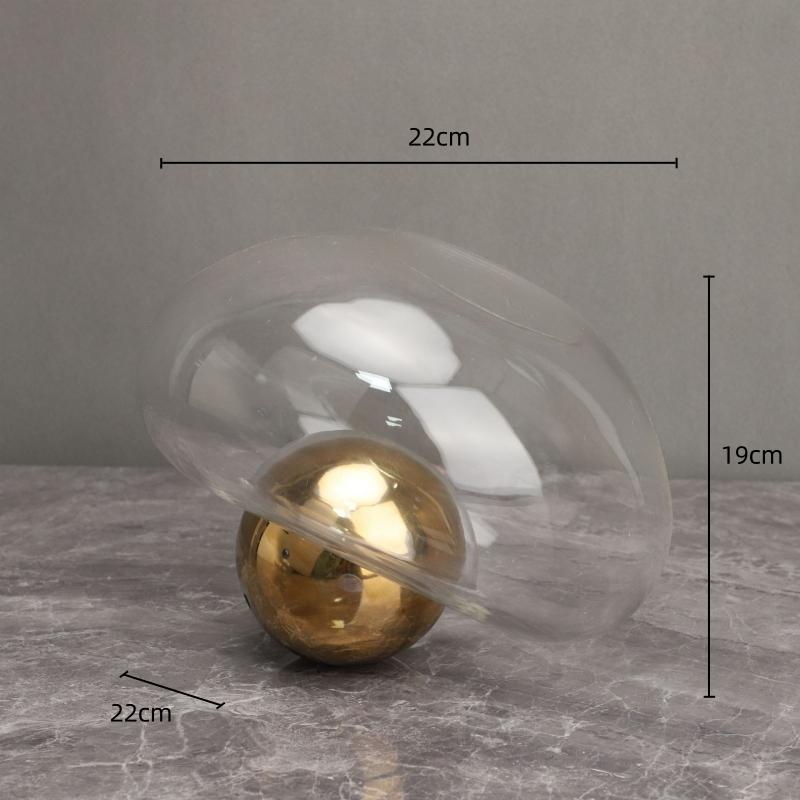 

Glass Hydroponic Vase Irregular Glass Ornaments Golden Ball Terrarium Flower Arrangement Vase Room Decoration Accessories