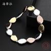 Irregular Imitation Baroque Pearl Environmentally Friendly Alloy Bracelet, Electroplated Three-color Modeling Bracelet