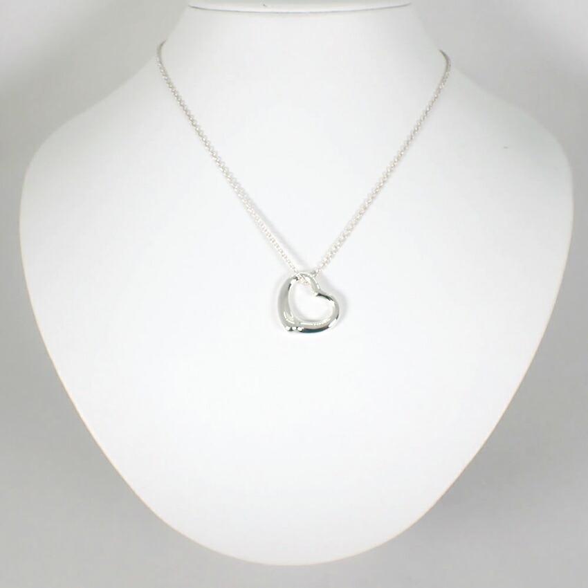 [Used] TIFFANY 925 Open Heart Pendant/Necklace/j10-3