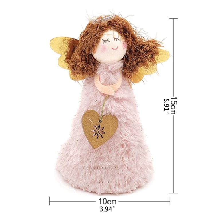 Christmas Tree Topper Angel Girl with Wings Figurine Xmas Tree Decor Accessory