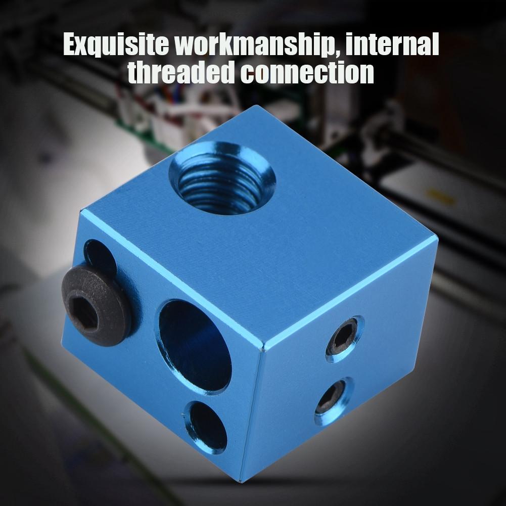 3D Printer Accessories Aluminium Heating Block Heater Hot End for   (Blue)