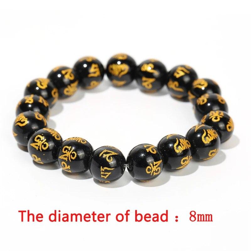 

Новый мужской браслет ручной работы в стиле ретро с шестью символами, браслет-мантра, креативный женский переводной браслет с бусинами, молитвенные браслеты, ювелирные изделия, подарки 4