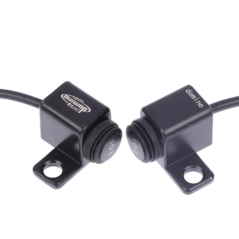 Aluminum Alloy Motorcycle Handlebar Headlight Switch Three-Position Waterproof Switch 12V Fog Spotlight Mirror Mount Switches
