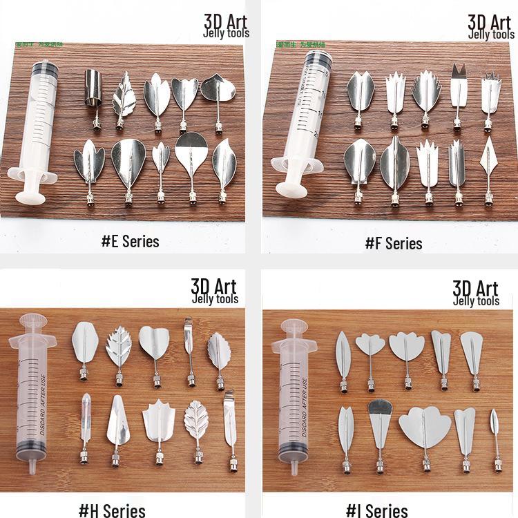 3D Stainless Steel Jelly Flower Piping & Carving Tool for Baking