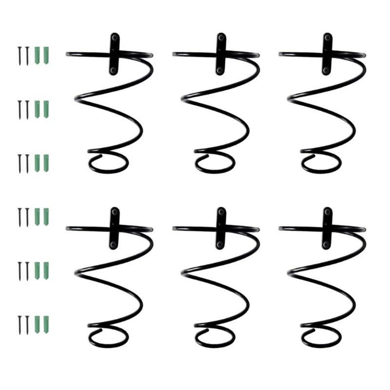 6 Stück Eisen Weinregal Wandmontiert Weinpräsentationshalter für Küche Bar Heimdekoration Einzelne Champagnerlagerung