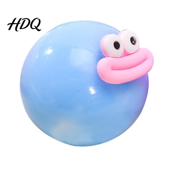 Calming Hand Toy Cartoon Sausage Mouth Stress Ball Relief Big Eyes Squeeze Fidget Slow Rising Home Office Worker Desk Reducer