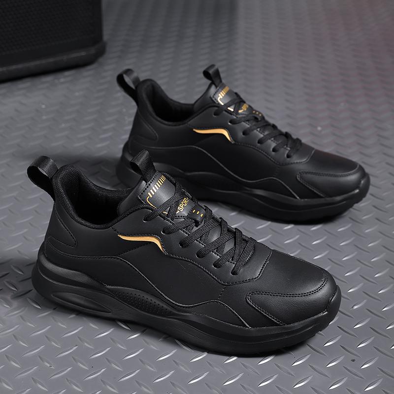 Zimowe Męskie Sneakersy Oddychające Ciepłe Skórzane Buty do Chodzenia Biegania z Futerkiem Outdoor Lekkie Antypoślizgowe Męskie Buty Śnieżne Sportowe