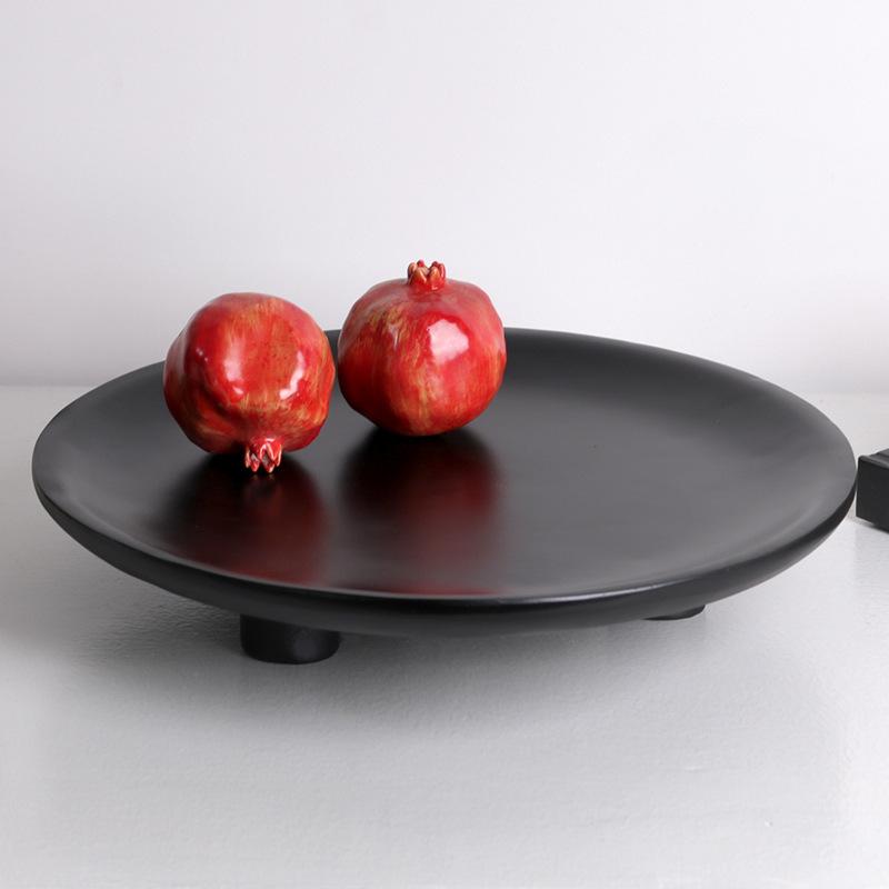 Modernes minimalistisches Musterhaus Obstteller Nordische kreative dreibeinige Schale Esstisch Weiche Dekoration Ausstellungshalle Aufbewahrungsornamente