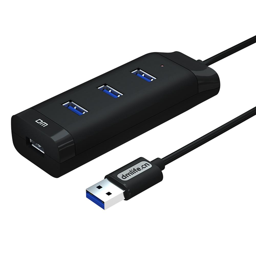 

DM CHB007 4 Ports USB 3.0 Hub 5Gbps High Speed Transfer Docking Station with 120cm Cable As Shown A