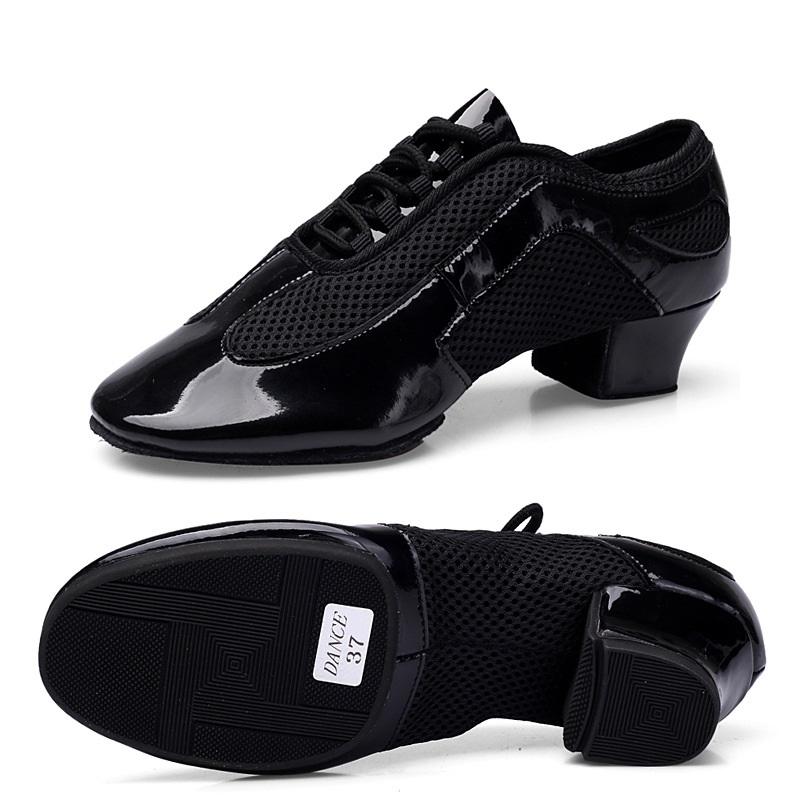 Latin Dance Shoes Women Adult With Soft Bottom Square Dance Shoes Ventilate Shiny Sneakers Ballroom Dancing