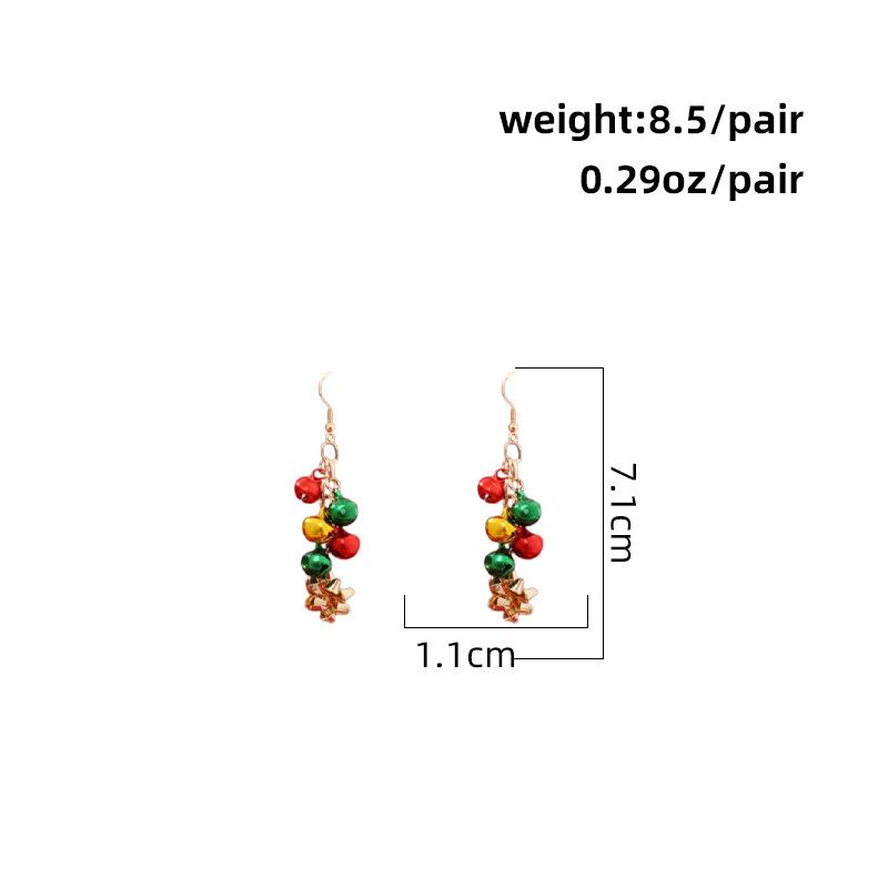 Personalized Christmas earrings, stud earrings, female creative new bells, Christmas tree gifts
