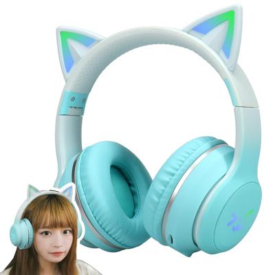 Mürekkep Cipsleri Kablosuz Kedi Kulağı Bluetooth LED'li Sevimli Parlak Gökkuşağı Japonca Kullanım Kılavuzu Katlanabilir ve Ayarlanabilir ve ve Tarafından Sertifikalı