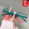 1/7 Pcs Rimless Heart Shaped Kids Sunglasses New Gradient Multi-color Children Sun Glasses Ins Stylish Design Cute Decor Shades
