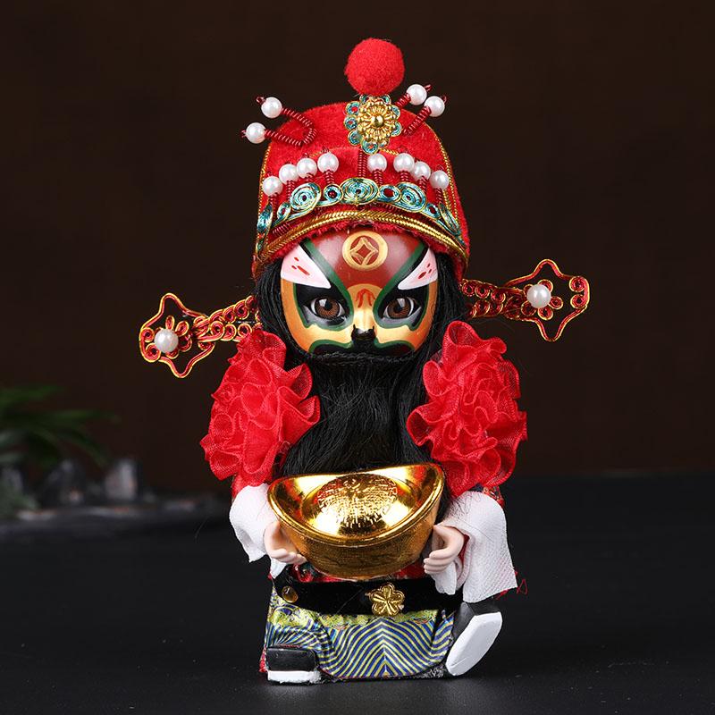 Chinese Opera Character Decoration Silk Doll Peking Opera Mask Doll Chinese Handmade Decorative Gifts Shop decoration Doll
