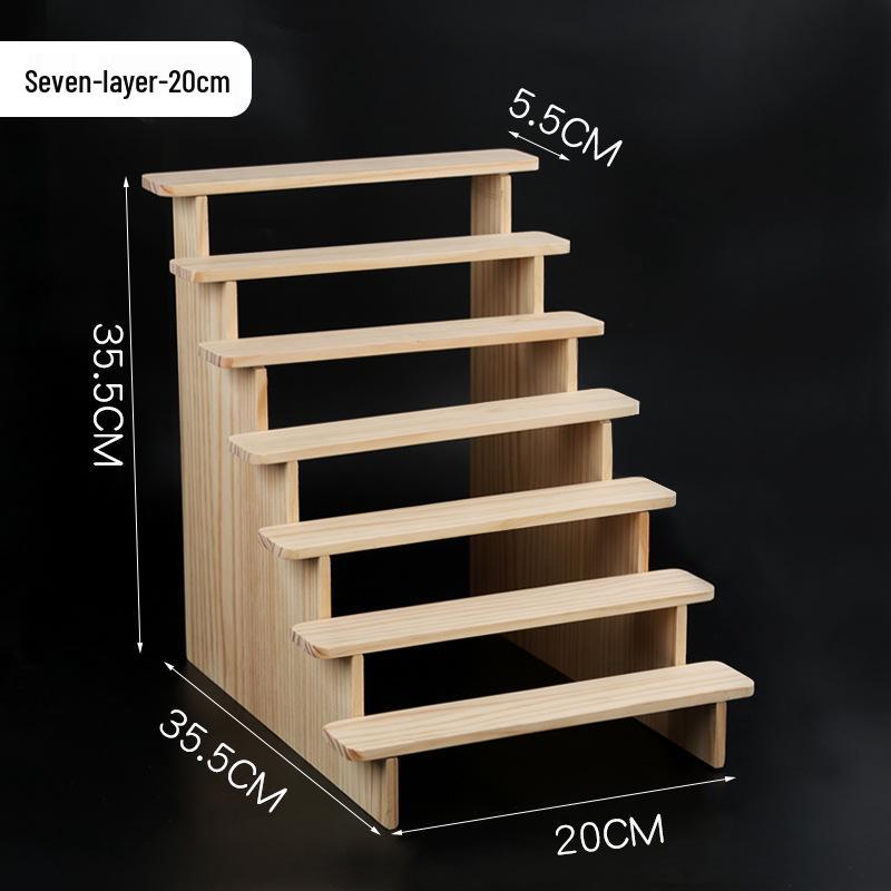 Solid Wood Display Rack for Action Figures, Collectibles, and Succulents