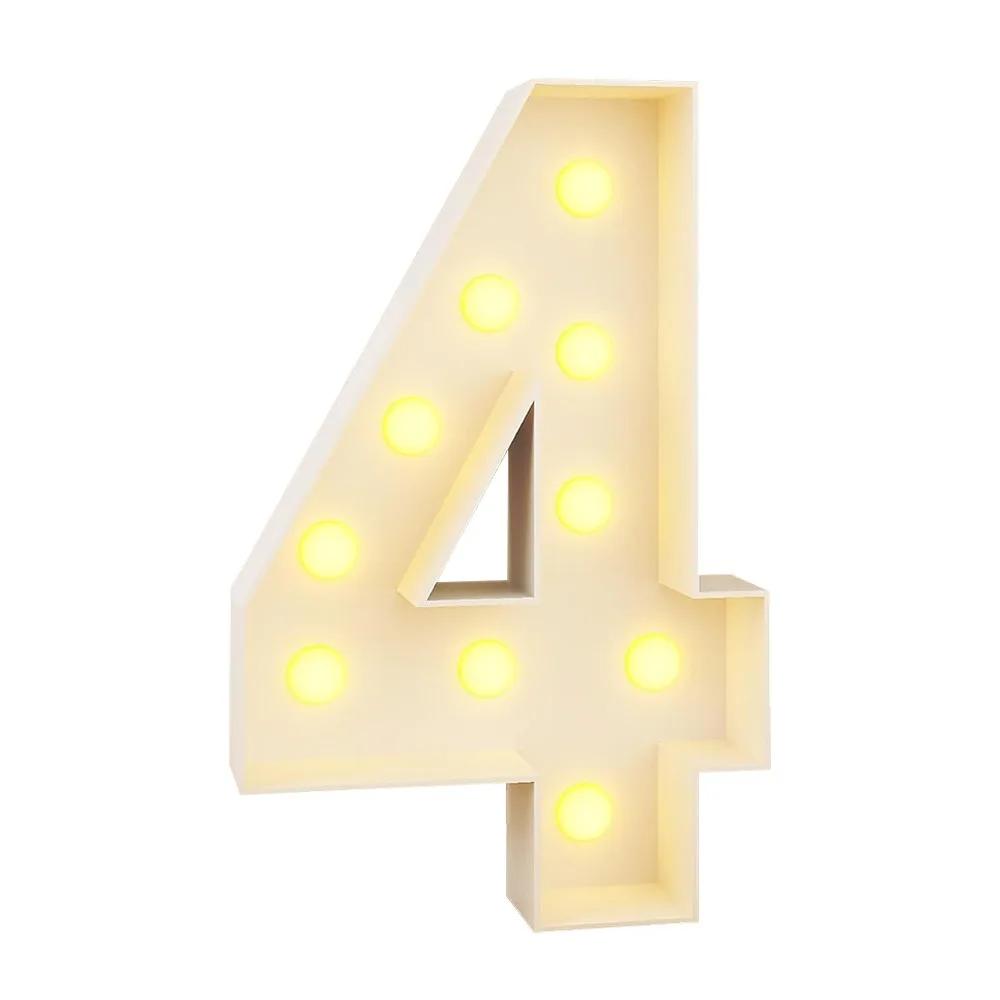0-9 Numbers LED Light Balloon Light Up Balloons 91cm Balloon Filling Box LED Lighted Giant Numbers Lighted Marquee Numbers