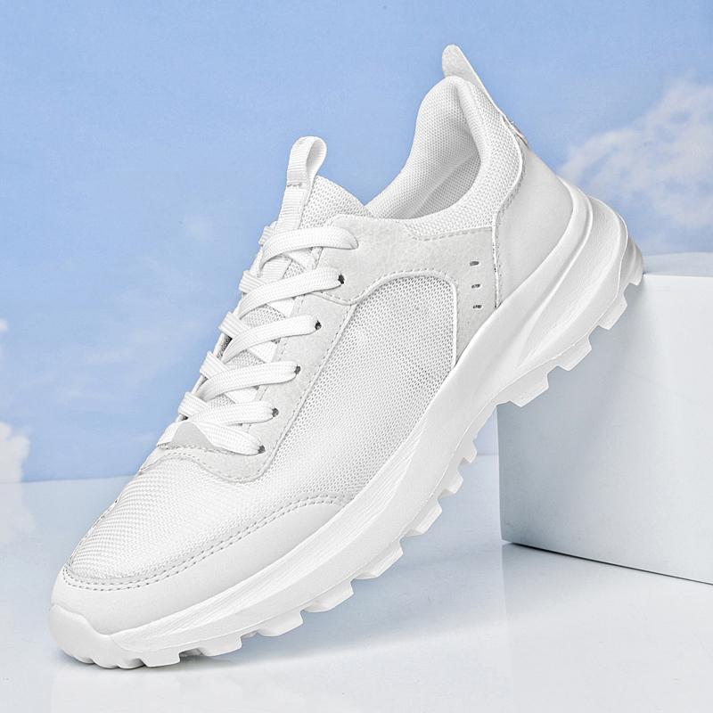 

Fashion Men s Running Shoes Mesh Lace-Up Flats Lightweight Walking Shoes Non-Slip Gym Sneakers for Men Comfortable Jogging Sports Shoes 45