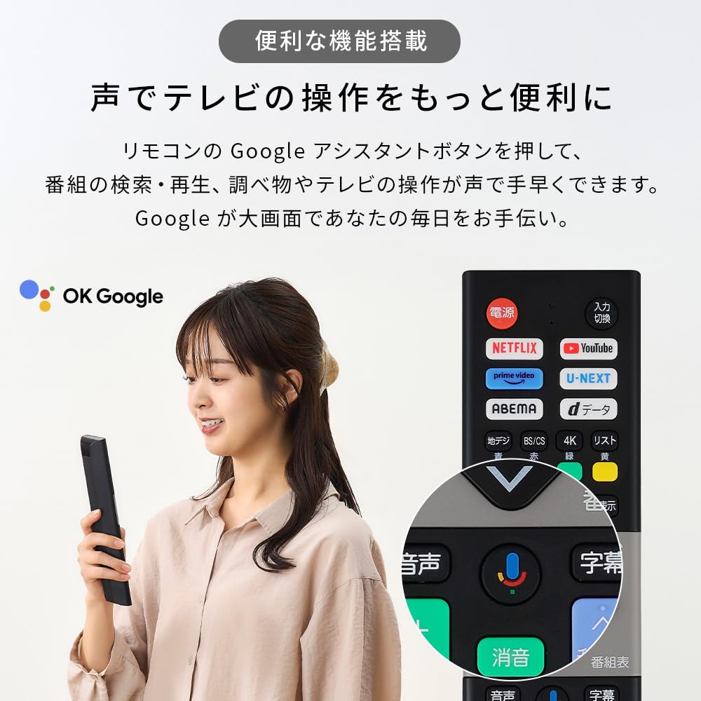 Iris Ohyama LT-32WGX-F1 32-inch Google LCD TV with Dual Tuner, Compatible with Internet Video Services, Black