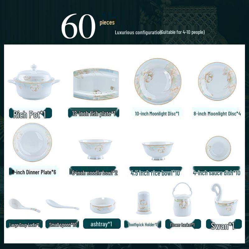 Jingdezhen Ceramic Dinnerware Set